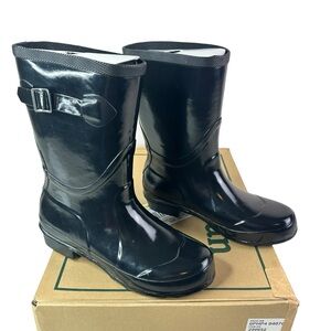 NEW Woman's 2014 L.L.Bean Wellie Knee Boot Black Size 7 Medium 290652